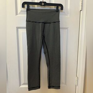 Lululemon Crop Striped Leggings Sz4